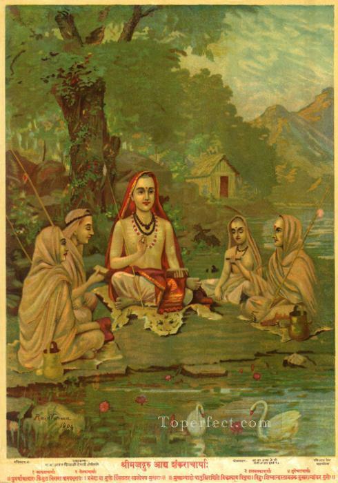 SHRIMADGURU ADI SHANKARACHARYA Raja Ravi Varma Indians Oil Paintings